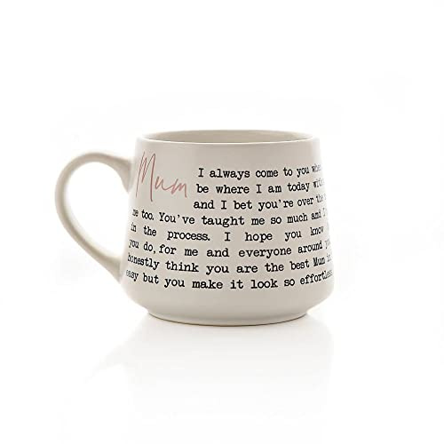 Widdop and Co Stoneware Mug with Sentiment Wording - Mum