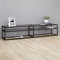 Mogou TV-Schrank, Fernsehtisch, Tv Lowboard, Fernsehschrank, Tv Bank, Tv Table, Tv Kommode, Transparent 200x40x40,5 cm Hartglas