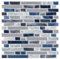 Yipscazo 10- Sheets Stick on Tiles for Kitchen, Blue Self-Adhesive Wall Tile Stickers Peel and Stick Backsplash Tile for Bathroom, RV (30cm x 30cm)