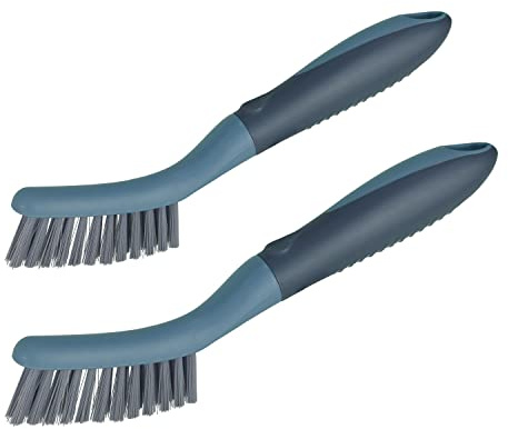 PHYEX 2 Packs Small Brushes for Cleaning, Stiff Bristle Grout Scrub Brushes for Kitchen, Bathroom, and Tile Floors, Ideal for Gaps, Crevices, and Window Tracks