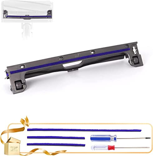 WYWY.Wide Bottom Soleplate Part+ Soft Plush Strips+ Roller Wheels Replacement Compatible with Dyson V6 V7 V8 V10 V11 Soft Roller Vacuum Cleaner Head Base Plate