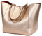 ELMAIN Tragetaschen für Frauen,PU-Leder-Umhängetasche mit Griff oben Satchel-Tasche Shopper-Tasche für Frauen (Schwarz) beige