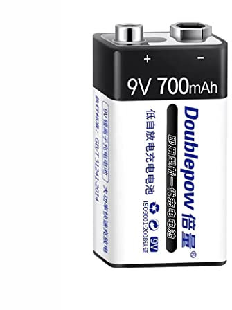 CANNOA Batterie Rechargeable 9v Batterie au Lithium Haute capacité Batterie 9v 700mA Microphone sans Fil Instrumentation KTV Batterie Rechargeable