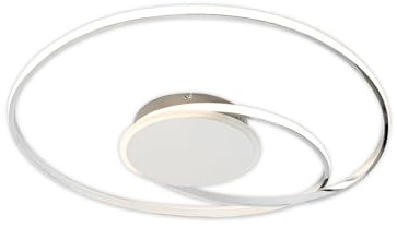 Lindby LED Deckenleuchte Dorle dimmbar (Modern) in Chrom aus Metall (2 flammig,) - Lampe Deckenlampe Wohnzimmerleuchte