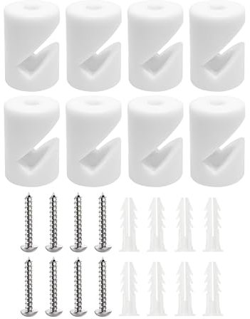 smartect Decentratore da Parete e Soffitto per Cavi [8 Pezzi, Bianco] Gancio da soffitto con viti e tasselli, Supporto in superficie per il tuo progetto fai-da-te