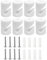 smartect Wall and Ceiling Pins [8 Pieces, White] Cable Decentralizer with Wall Plugs and Screws Included, Ceiling Light Hook for Your DIY Project