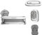 Twistshake Baby Badewanne und Kissen | Faltbare Badewanne + Kissen | Baby Bad Essentials | Leicht - Tragbar - Leicht zu Reinigen | Ergonomisches Design | BPA- und BPS-frei | Weiß Grau
