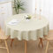 Spotjoy Glitzer Leinenoptik Tischdecke Abwaschbar Rund 140cm Tischtuch Lotuseffekt Wasserabweisend Tischwäsche Fleckabweisend - Beige