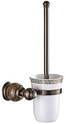 ZYMEN Escobillero y Escobillero 38 * 14cm Escobillero para Baño de Ducha Tipo Desechable Escobilla de Inodoro de Latón Vintage Escobilla de Inodoro de Metal Commemoration Day