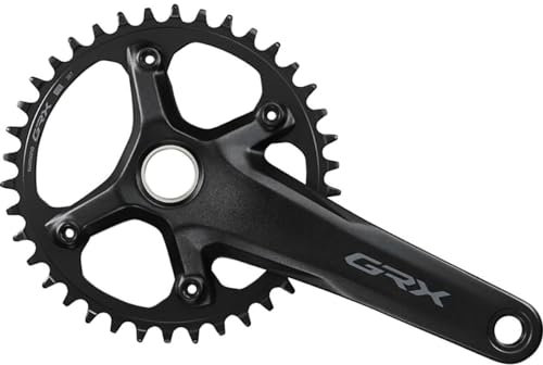 SHIMANO GRX FC-RX610-1 Kurbelgarnitur, 175 mm, 12-fach, 40t, 110 BCD, Hollowtech II Spindelschnittstelle, Schwarz