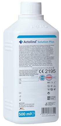 Actolind Solution Plus 500 ml – soluzione antisettica per irrigazione delle ferite. Pulizia e idratazione indolore di ferite acute, croniche, infette e ustioni. Classe CE III secondo MPG. Con PHMB.