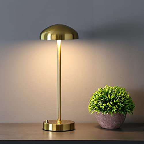 Cordless Table Lamp Touch Sensor Dimmable 3 Lighting Color Battery Powered Rechargeable Night Light for Bderoom Small Bedside Nightstand Lamp Dining Table Decoration