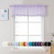 Chyhomenyc Sheer Lilac Volants für Fenster, kleine Fenstervorhänge für Wohnzimmer, Badezimmer, Café, Wäsche, Keller, moderne Oberseite, Doppelstangentasche, Voile-Vorhang, 106 x 35 cm, Flieder, 2
