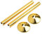 2Pcs Radiator Pipe Covers, Pipe Central Heating Clip On Covers, 15mm Collars Cut Fit Bathroom Chrome(Gold)