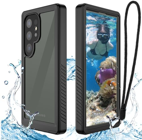 IP68CASE Custodia per Samsung S24 Ultra impermeabile, antiurto, antipolvere, protezione dello schermo integrata, protezione completa a 360°, robusta copertura per telefono subacquea per esterni per