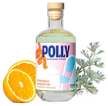 POLLY French Aperitif I Wermuth & Orange I vegan, glutenfrei, ohne künstliche Farbstoffe und Aromen I perfekte Basis für alkoholfreie Spritz Cocktails & Longdrinks