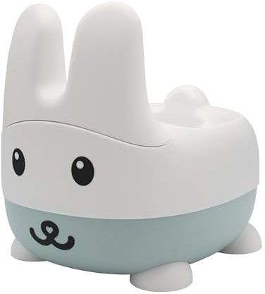 Pot d'apprentissage Bunny avec dossier, bol et couvercle amovibles (Verte)