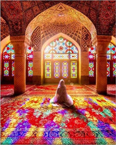 Islamische Moschee-Puzzles, 1000 Teile, Puzzle, geistiges Puzzle für Erwachsene, Puzzle-Spielzeug, Bilder muslimischer Pilger, 26 x 38 cm