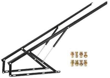 Langjiee A Pair Of Heavy-duty Pneumatic Storage Beds Lifting Mechanism Gas Spring Strut Support Hinged Bed Sofa Storage Space Saving(Size:5ft 152cm)