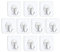 10 Crochets Auto Adhésif Mural pour Charges Lourdes | Jusqu'à 8 kg | 6 x 6 cm | Fixation Facile, Rapide sur Mur & Plafond | Waterproof | Rotation 180° | Autocollant | PVC & INOX | OriginalCorner®
