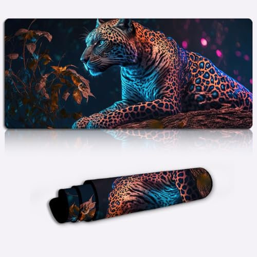 Keyboard Mat for Desktop Jaguar Animal Desk Pad (60x35x0.3) cm Mouse Pad Gaming Large Desk Pad Water Resistant Mice Mat Laptop Waterproof Mat Desk Pad