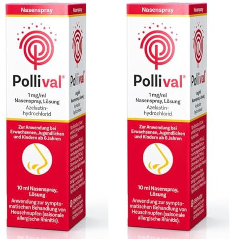 Pollival Allergie Nasenspray mit Azelastin Doppelpackung zur schnellen Linderung bei Heuschnupfen