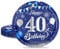 MORAINJAY 16pc Navy Blue Silver 7in Paper Plates for 40th Birthday Party Supplies