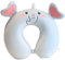 champracer Nackenkissen, Cartoon Tier Reisekissen Memory Foam Nackenkissen Nackenstütze, Niedlich Kinder Nackenkissen Erwachsene U-Geformte Nackenstützkissen für Reisen (Elefant,30x30 cm)