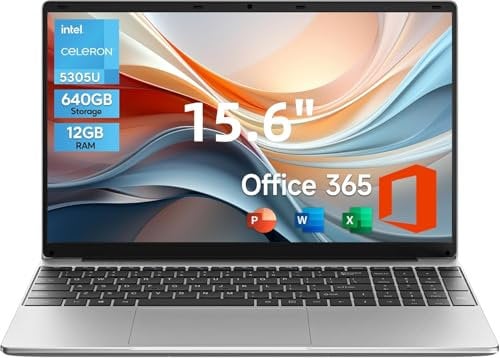 jumper Laptop 15,6 Zoll FHD Display, 12 GB RAM 128 GB eMMc + 512 GB SSD, Prozessor 5305U Notebook, 38 Wh, Zwei Stereo-Lautsprecher, Typ-C, USB 3.0, 2024