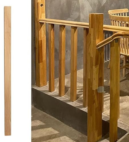 Barandilla Escalera Postes de Balaustre Madera Maciza Balaustres para Escalera Interior, Balaustres Cuadrados para Escaleras Pintados, 95 Cm Balaustres de Madera Maciza para Escaleras Interior Exterio