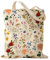 ALMLWIAJ Gedruckt Schmetterling Floral Canvas Tragetasche, 35X38CM Einkaufstasche, natürliche Baumwolle, Blumen-Design, Creme Farbe (HUA)