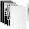 MirraSwit 6 Pcs Light Dimming Sticker, LED Blackout Sticker Bloque 50% ~ 80% et 80% ~ 100% des Lumières LED, Light Dimming Feuilles, avec clips pour Routeurs, Télévision (Noir, Blanc)