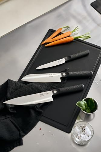 Fissler Procut/Premium Messer-Set,3-teilig (1 Universalmesser 14 cm, 1 Santokumesser 17 cm, 1 Kochmesser 20 cm) handgeschliffene Edelstahlklinge, Made in Germany, sehr leicht, ergonomisch
