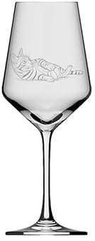 eXODA Weinglas mit Katzen Gravur 350 ml spülmaschinenfest ideal für Katzenliebhaber und gesellige Abende unterstützt Menschen mit Behinderungen aus sozialer Werkstatt.