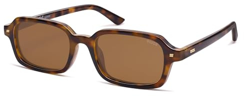 SOJOS Retro Polarisierte Rechteckige Sonnenbrille Damen Herren Vintage Trendy Shmal Quadratisch Sonnerbrillen mit UV400 Schutz SJ2610