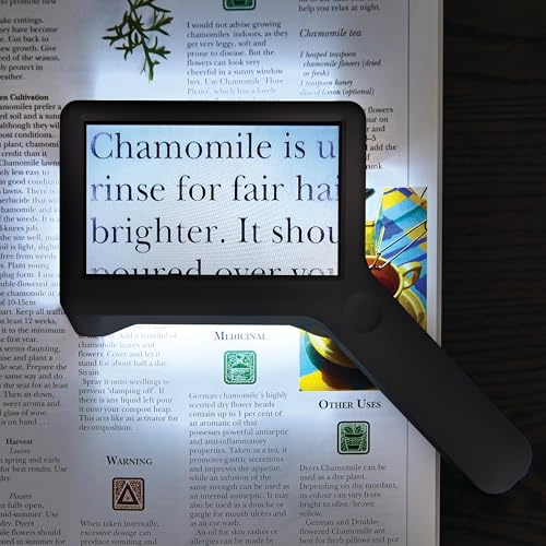 Coopers of Stortford - Digital Video Magnifier with IPS Screen - Portable Rechargeable Handheld Device with Autofocus and LED Lights - 3x 5x 10x Magnification