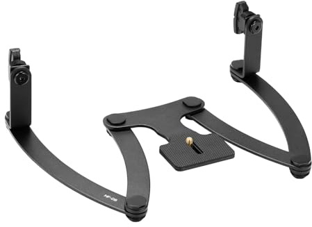 Professionelle Makro Doppelkopf Blitzhalterung Für MF12-DK1 Makrofotografie Mit Faltbarem Design Und MFDB Blitzständer
