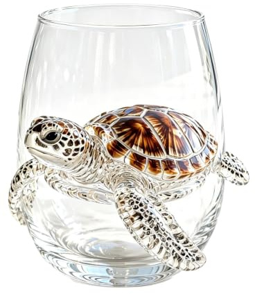 Bicchieri artigianali a forma di polpo con anelli blu, calici da vino senza stelo a forma di polpo, bicchiere da bar in vetro marino con animali marini fatto a mano, bicchiere da bere con polpo