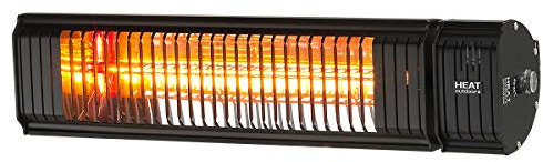 Shadow XT 2kW Ultra Low Glare Electric Infrared Patio Heater with Bluetooth Remote Control, Black