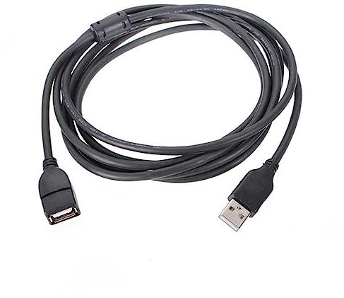 OcioDual Cable Prolongador USB 2.0 Macho/Hembra Negro para Ordenadores, impresoras