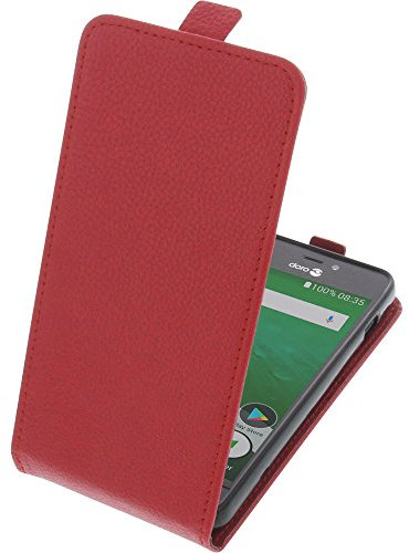foto-kontor Cover compatible with Doro 8035 flip-style mobile phone case red