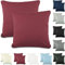 CelinaTex Active Dekokissen Bezug Doppelpack Set 50x50 Bordeaux rot Baumwolle Jersey Sofakissen Kissenhülle 5001526
