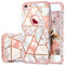 Fingic for iPhone 6s Case,Glitter Marble Design Hard PC & Soft Silicone Dual Layer Hybrid Protective Cover for Girls iPhone 6/6s Shockproof Srctch-Resistant Rugged Bumper iPhone 6 Case-Pink Marble