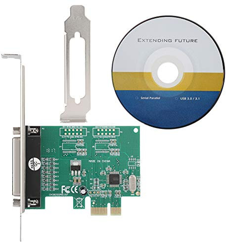 PCI-E Parallel Port Adapterkarte,Parallel Port DB25 LPT Drucker zu PCI-E Konverter, LPT Parallel Erweiterungskarte,25/s Vollduplex Kanal,für windows98SE/ME/2000/XP/Vista/Win7/Win8/Win10