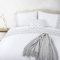 YINFUNG Bedding Double Bed Set White Cotton Duvet Cover Sets Geo Eyelet Embroidered Pattern Grey Bedding Luxury Quilt Cover with 2 Pillowcases (Grey White, Double 200x200 cm)