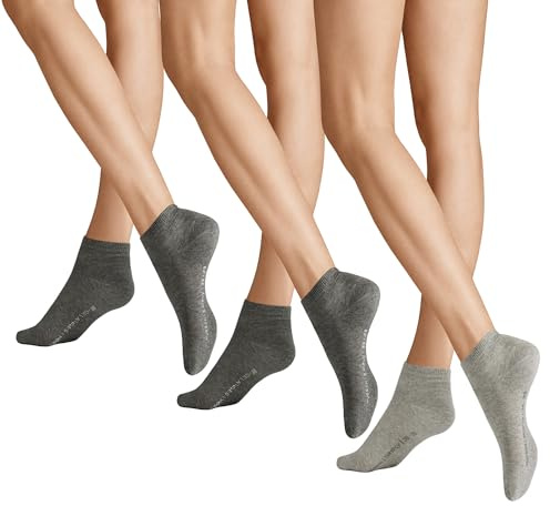 Hudson Unisex Sneaker Socken Simply³ 3-Pack Set Grau 0507 43-46