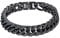 ChainsHouse Schwarz Armbänder Herren 21cm Edelstahl Panzerkette Armband Biker Armkette mit Geschenkebox für Freunden Ehemann