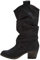 Stivaletti Chelsea Uomo Stivaletti, Comodi, da Donna, Stivali da Donna in Pelle con Cinturino Incrociato al Ginocchio con Fibbia Scarpa con Tacco Basso (41,Nero)