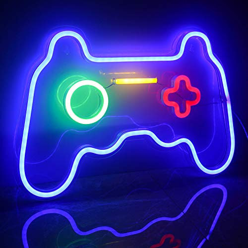 Ineonlife Juego Signos de Neón Xbox LED, Arte de Pared Azul, Luz de Noche para Niños Sala de Juegos Bar Dormitorio Decoración del Hogar 16''x11''