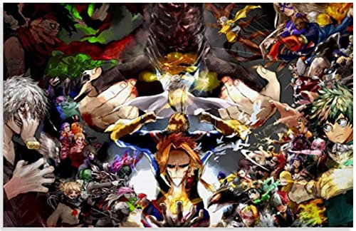 RUIYANMQ Puzzle 1000 Teile Anime My Academia Poster Holz Kinderspielzeug Dekompressionsspiel Zy648Tm